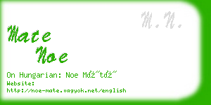 mate noe business card